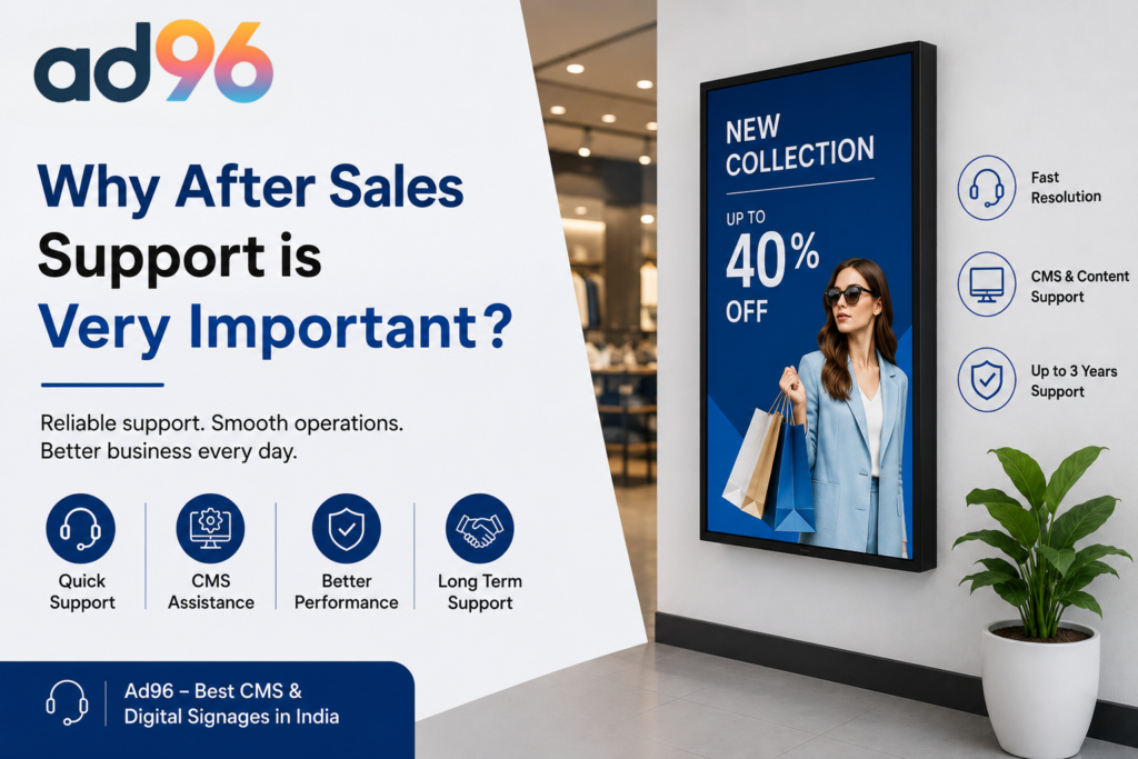 Why After Sales Support Matters in Digital Signage | Ad96